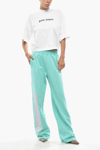 Joggers in Cotone Garzato con Logo Stampato