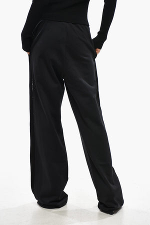 Joggers in Misto Cotone con Inserti in Mesh e Banda Logata