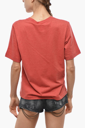 T-Shirt Mit Rundhalsausschnitt Aus Baumwollmischung Mit Farbverlauf-Logo