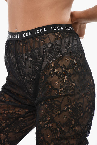 UNDERWEAR Lace Shorts with Logo Band