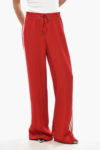 Palazzo Joggers with Contrasting Side Stripes