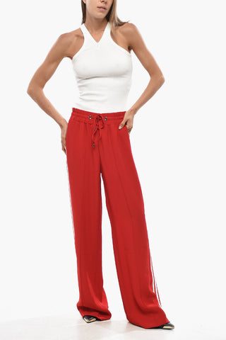 Palazzo Joggers with Contrasting Side Stripes