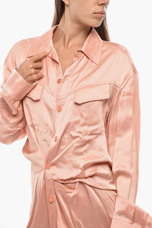 SEASONAL Chemisier Sahariano TWIST in Satin