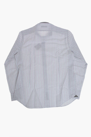 Striped Cotton-Linen Shirt With French Collar