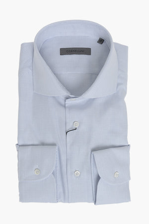 Patterned Cotton Jersey Shirt With French Collar