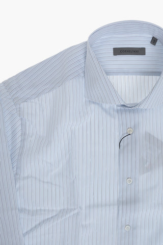 Striped Cotton Shirt With French Collar