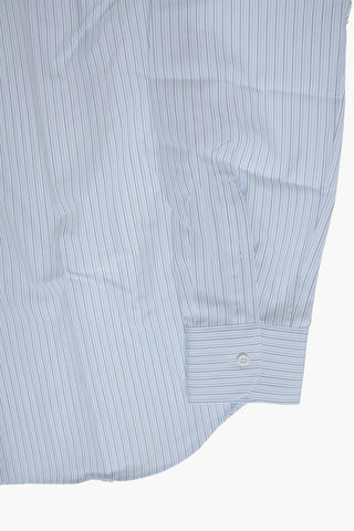 Striped Cotton Shirt With French Collar