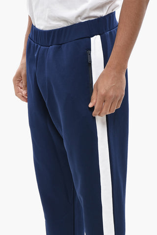 Cotton-Blend Joggers with Contrasting Side Stripe
