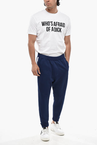Cotton-Blend Joggers with Contrasting Side Stripe