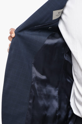 CC COLLECTION Sakko Aus Wollmischgewebe Mit District-Check-Muster