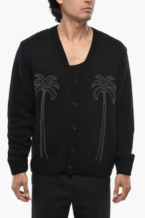 Cardigan MILANO in misto Lana con Dettagli Borchie