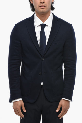 CC COLLECTION Unlined Cotton Blazer with Patch Pockets