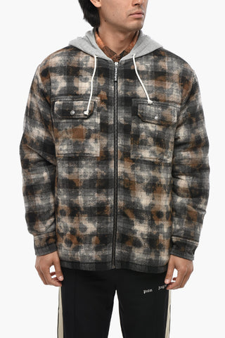 Karierter Overshirt mit Kapuze