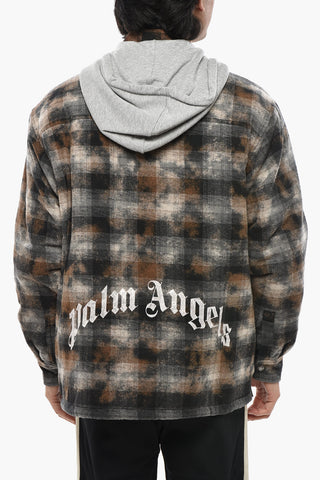 Karierter Overshirt mit Kapuze