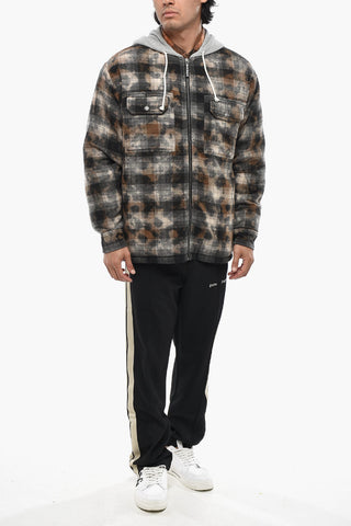 Karierter Overshirt mit Kapuze