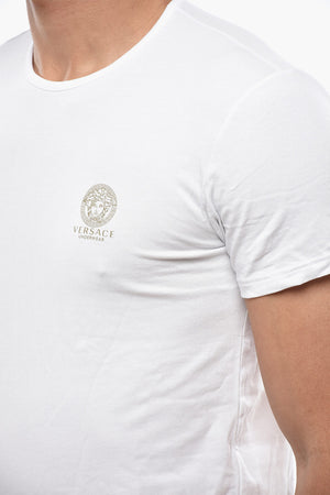 UNDERWEAR T-Shirt Girocollo in Tinta Unita con Logo Stampato