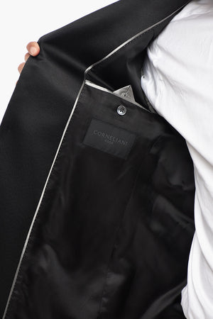 CODE Velour Blazer with Peak Lapel