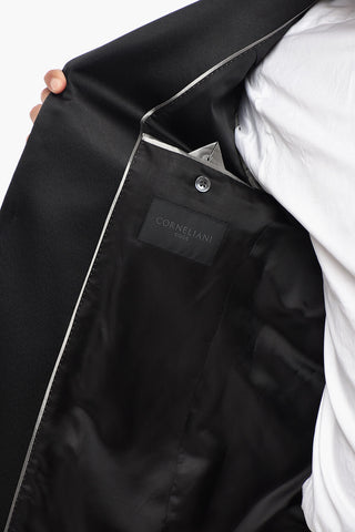 CODE Velour Blazer with Peak Lapel