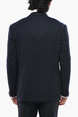 Virgin Wool Unlined Blazer with Patch Pockets