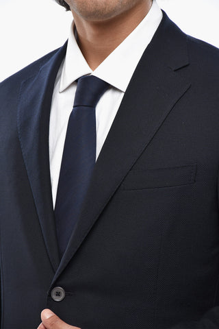 Virgin Wool Unlined Blazer with Patch Pockets
