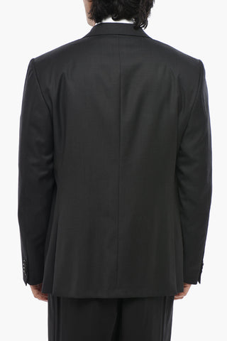 CC COLLECTION Giacca a 2 Bottoni in Lana Vergine Due Spacchi Revers Classico
