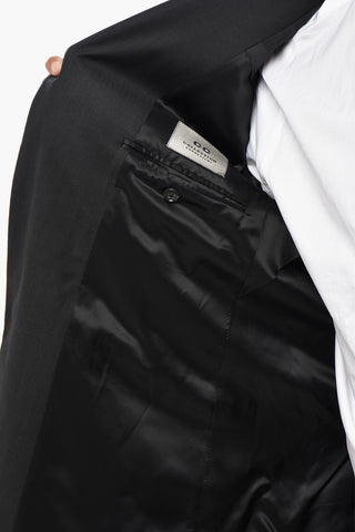 CC COLLECTION Giacca a 2 Bottoni in Lana Vergine Due Spacchi Revers Classico