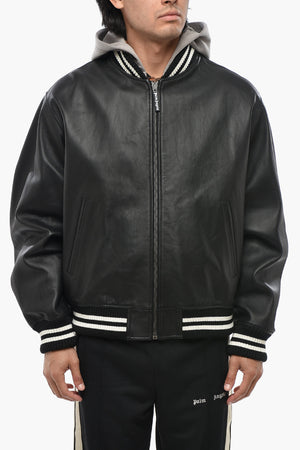 Hooded Leather Bomber