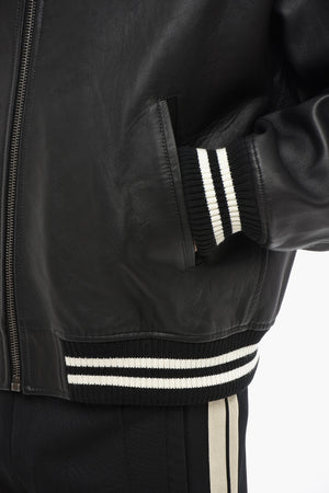 Hooded Leather Bomber