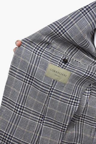 CIRCLE Ungefütterter Blazer aus Baumwollmischung mit Tartan-Muster