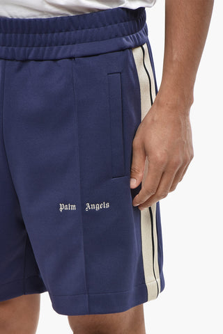 Track Shorts with Contrast Side Stripes