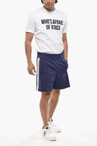 Track Shorts with Contrast Side Stripes