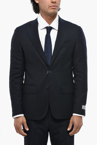 Virgin Wool Single-Breasted Blazer with Classic Lapel