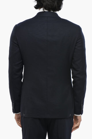 Virgin Wool Single-Breasted Blazer with Classic Lapel