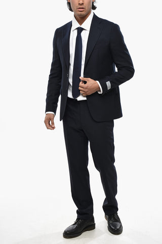Virgin Wool Single-Breasted Blazer with Classic Lapel