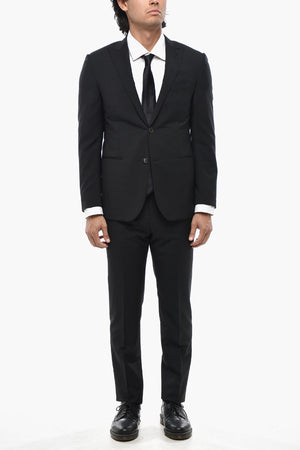 Mohair Blend Suit CERIMONIA ACADEMY with Peak Lapel