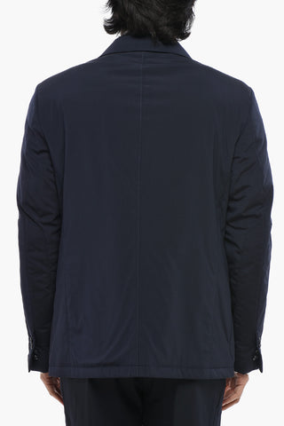Blazer in Misto Seta OUTDOOR con Tasche a Toppa