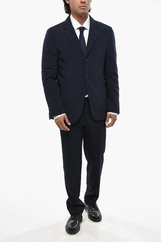 Blazer in Misto Seta OUTDOOR con Tasche a Toppa