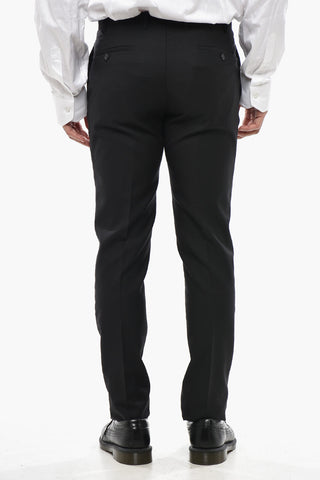 CC COLLECTION 3-Piece Virgin Wool Suit with Peak Lapel