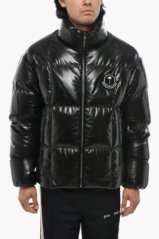 PALM ANGELS Shiny Sleeveless Puffer Vest with Front Zip