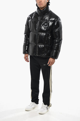 PALM ANGELS Shiny Sleeveless Puffer Vest with Front Zip