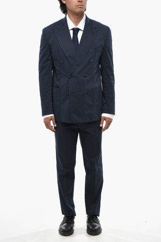 CC COLLECTION Double-Breasted Suit with Peak Lapel