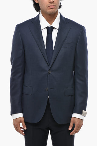Virgin Wool Bird's-Eye Half-Lined Blazer LEADER