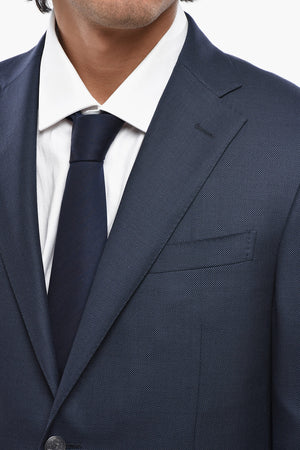 Virgin Wool Bird's-Eye Half-Lined Blazer LEADER