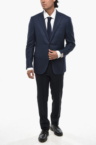 Virgin Wool Bird's-Eye Half-Lined Blazer LEADER