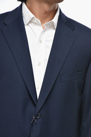 2-Button Virgin Wool Suit with Classic Lapel