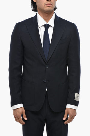 CC COLLECTION Halbgefütterter Blazer aus reiner Schurwolle mit spitzem Revers