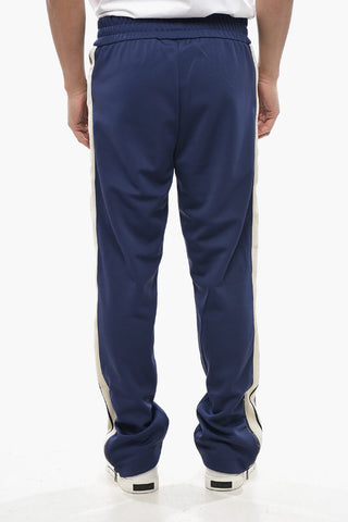 Pantaloni Track Casual con Bande Laterali a Contrasto