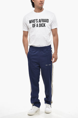 Casual Track Pants with Contrast Side Stripes