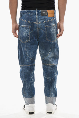 Stretch Denim Jeans COMBAT with 17cm Metal Detail