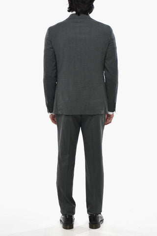 CC COLLECTION Zweiknopf-Anzug aus reiner Schurwolle mit 'District'-Muster